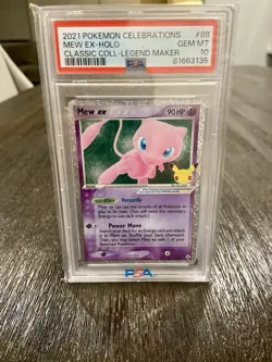 Mew ex 88/92 Celebrations Classic Collection Pokemon 25th Anniversary PSA 10 - Image 1