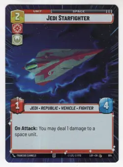 Star Wars Unlimited LotF Hyperspace Foil Card LOF884 Jedi Starfighter - Image 1