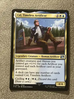 0412 Cid, Timeless Artificer Regular - Final Fantasy MTG (NM) - Image 1