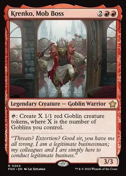 Krenko, Mob Boss FDN 204 Rare MTG - Image 1