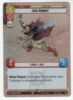 Star Wars Unlimited LotF Hyperspace Foil Card LOF885 Jedi Knight - Image 1