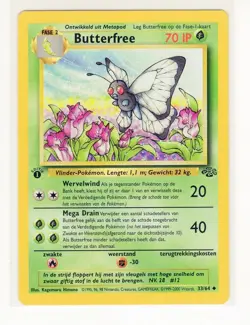 ~NL~ DUTCH Butterfree Jungle 1st Edition 33/64 Pokemon Card (PE1) - Image 1