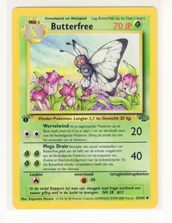 ~NL~ DUTCH Butterfree Jungle 1st Edition 33/64 Pokemon Card (PE1) - Image 3