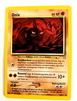 ONIX - 69/111 - Neo Genesis - VINTAGE German Pokemon Card - NM - Image 1