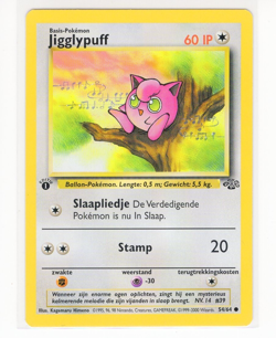 ~NL~ DUTCH Jigglypuff 1st Edition Jungle 54/64 Pokemon Card (PE1) - Image 3