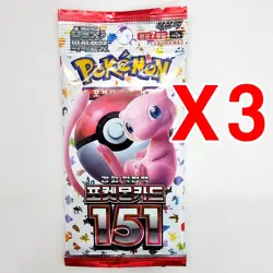 7(3+3+1) PACKS Pokemon TCG Cards 151+Stellar Crown Miracle Booster Sealed KOREAN - Image 2