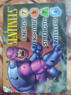 OverPower Marvel IQ Fleer 1996 Sentinels Hero Character Card Rare LP - Image 3