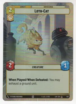 Star Wars Unlimited LotF Hyperspace Foil Card LOF947 Loth-Cat - Image 1