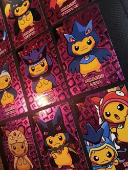 Pikachu Poncho Set Purple Holo Team Rocket Card Database Peru Pokemon Full Set - Image 2