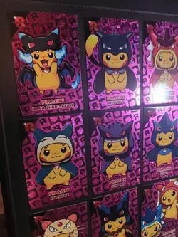 Pikachu Poncho Set Purple Holo Team Rocket Card Database Peru Pokemon Full Set - Image 3