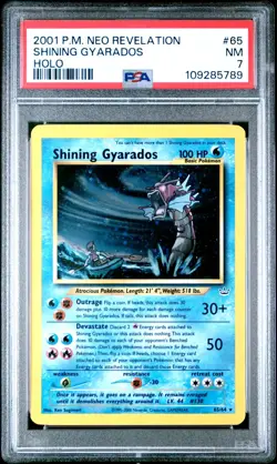 PSA 7 2001 Pokémon Neo Revelation #65 SHINING GYARADOS Holo Rare NM-MT TCG Card - Image 3