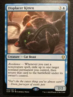 MTG 1x Displacer Kitten # 63 Commander Battle for Baldur's Gate Magic the x1 NM - Image 1