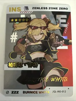 BURNICE WHITA INS JQL-INS-012 Zenless Zone Zero ZZZ Anime Collectible Card - Image 1