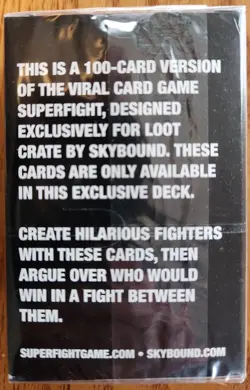 SUPERFIGHT THE LOOT CRATE DECK CARD GAME NEW SEALED SKYBOUND GAMES NIB - Image 2