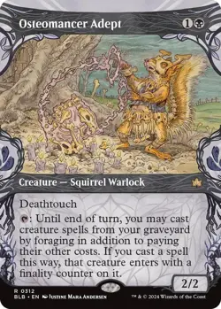 NM Showcase Osteomancer Adept, MTG, Bloomburrow, Magic the Gathering, 312 - Image 1