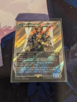 Dion, Bahamut's Dominant #0521 (Borderless) (Surge Foil) NM MTG Final Fantasy - Image 1