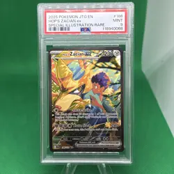 2025 POKEMON JOURNEY TOGETHER SPECIAL ILLUSTRATION RARE HOP'S ZACIAN EX PSA 9 - Image 1