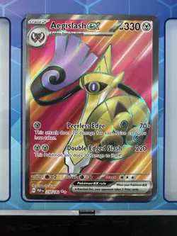 Pokemon Aegislash EX TCG 230/182 Paradox Rift Ultra Rare Full Art Holo - Image 1