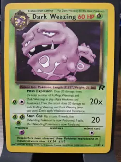 Dark Weezing 31/82 Team Rocket Regular Rare Pokemon 2000 MP - Image 1
