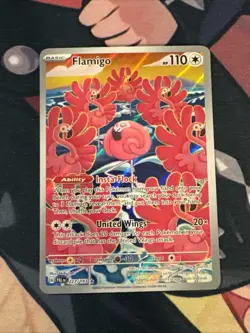 PokÃ©mon Card TCG Flamigo 227/193 Holo Illustration Rare Paldea Evolved Art NM - Image 1
