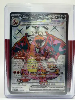 PokÃ©mon TCG Charizard EX Sv03: Obsidian Flames Holo Ultra Rare Card 215/197 NM - Image 1