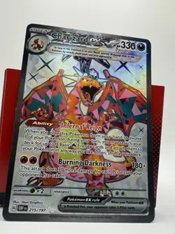 PokÃ©mon TCG Charizard EX Sv03: Obsidian Flames Holo Ultra Rare Card 215/197 NM - Image 3
