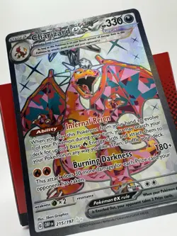 PokÃ©mon TCG Charizard EX Sv03: Obsidian Flames Holo Ultra Rare Card 215/197 NM - Image 6