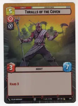 Star Wars Unlimited LotF Hyperspace Foil Card LOF876 Thralls Of The Coven - Image 1