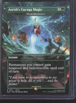 MTG Final Fantasy AERITH'S CURAGA MAGIC Heroic Intervention Secret Lair #1872 - Image 1