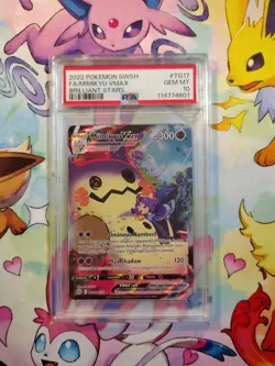2022 POKEMON SWORD & SHIELD BRILLIANT STARS #TG17 FULL ART/MIMIKYU VMAX PSA 10 - Image 1