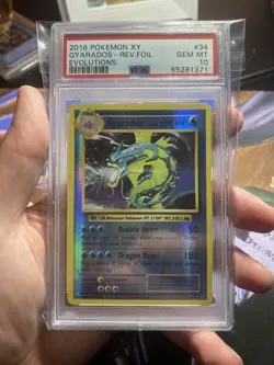 2016 Pokemon XY Evolutions Reverse Foil Gyarados #34 PSA 10 - Image 2