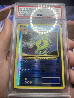 2016 Pokemon XY Evolutions Reverse Foil Gyarados #34 PSA 10 - Image 3