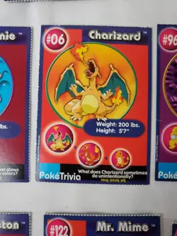 Lot Of 20 1999 Burger King Pokemon Cards Perforated W Charizard Gengar Pikachu - Image 6