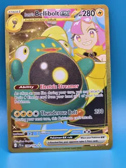 Pokemon TCG Journey Together Gold Card Hyper Rare Ionos Bellibolt EX 188/159 D - Image 1