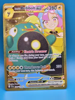 Pokemon TCG Journey Together Gold Card Hyper Rare Ionos Bellibolt EX 188/159 D - Image 3