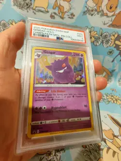 Gengar SWSH052 Promo Champions Path Holo Pin Collection Pokemon CARD PSA 9 - Image 2