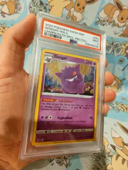 Gengar SWSH052 Promo Champions Path Holo Pin Collection Pokemon CARD PSA 9 - Image 5
