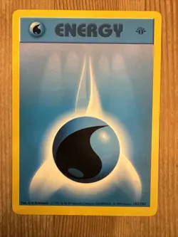 WATER ENERGY Pokemon Card WOTC 1st Edition Base Set Shadowless 102/102 VLP - Image 3