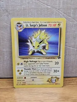 Lt. Surge's Jolteon 28/132 Gym Challenge Non-Holo Rare Pokémon Card TCG - Image 1