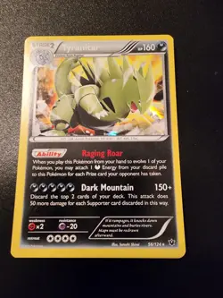 Pokémon Tyranitar Holo Rare Card 56/124 Fates Collide Cosmos - TCG - NM/M SEALED - Image 3