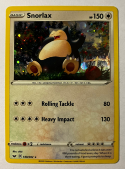 Snorlax 140/202 Cosmos Holo Rare Promo Sword & Shield Pokemon Card NM - Image 3