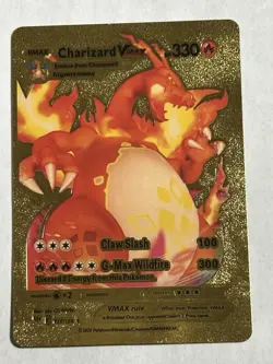 Pokemon Charizard VMAX HP330 Gold Foil Fan Art Card 020/189 - Image 3