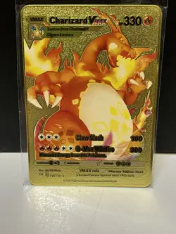 Pokemon Charizard VMAX HP330 Gold Foil Fan Art Card 020/189 - Image 1
