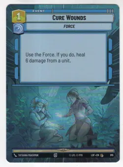 Star Wars Unlimited LotF Hyperspace Foil Card LOF815 Cure Wounds - Image 1