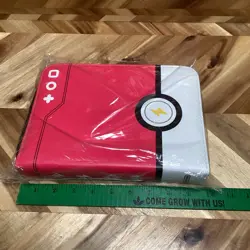Pokemon Card Binder 400 Card 50 Page 4-Pocket NEW Album Red White Pokedex Design - Image 11
