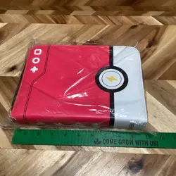 Pokemon Card Binder 400 Card 50 Page 4-Pocket NEW Album Red White Pokedex Design - Image 5