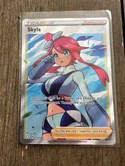 Pokemon Card TCG - Skyla 072/072 Ultra Rare Full Art Trainer Shining Fates VG - Image 1