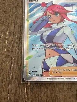Pokemon Card TCG - Skyla 072/072 Ultra Rare Full Art Trainer Shining Fates VG - Image 13
