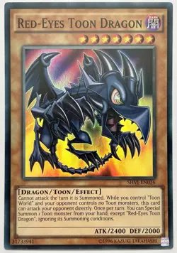 SHVI-EN036 Red-Eyes Toon Dragon - Super Rare 1st Edition Near Mint YuGiOh Card - Image 4