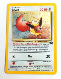 Pokemon Card - Eevee WoTC Black Star Promo #11 HOLO - Image 1